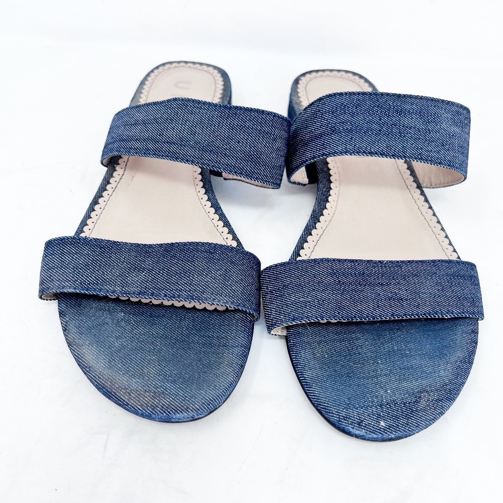 Unisa Women's Shoes Sandals Slippers Mules Size 8.5 Jeans Blue Fabric RARE
